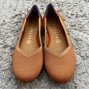 Rothy's Women's flat camel tan shoes